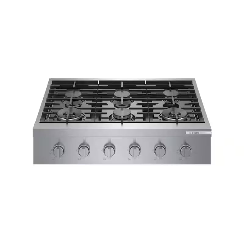 36 in. Gas Cooktop in Stainless Steel with 6-Burners Z564826