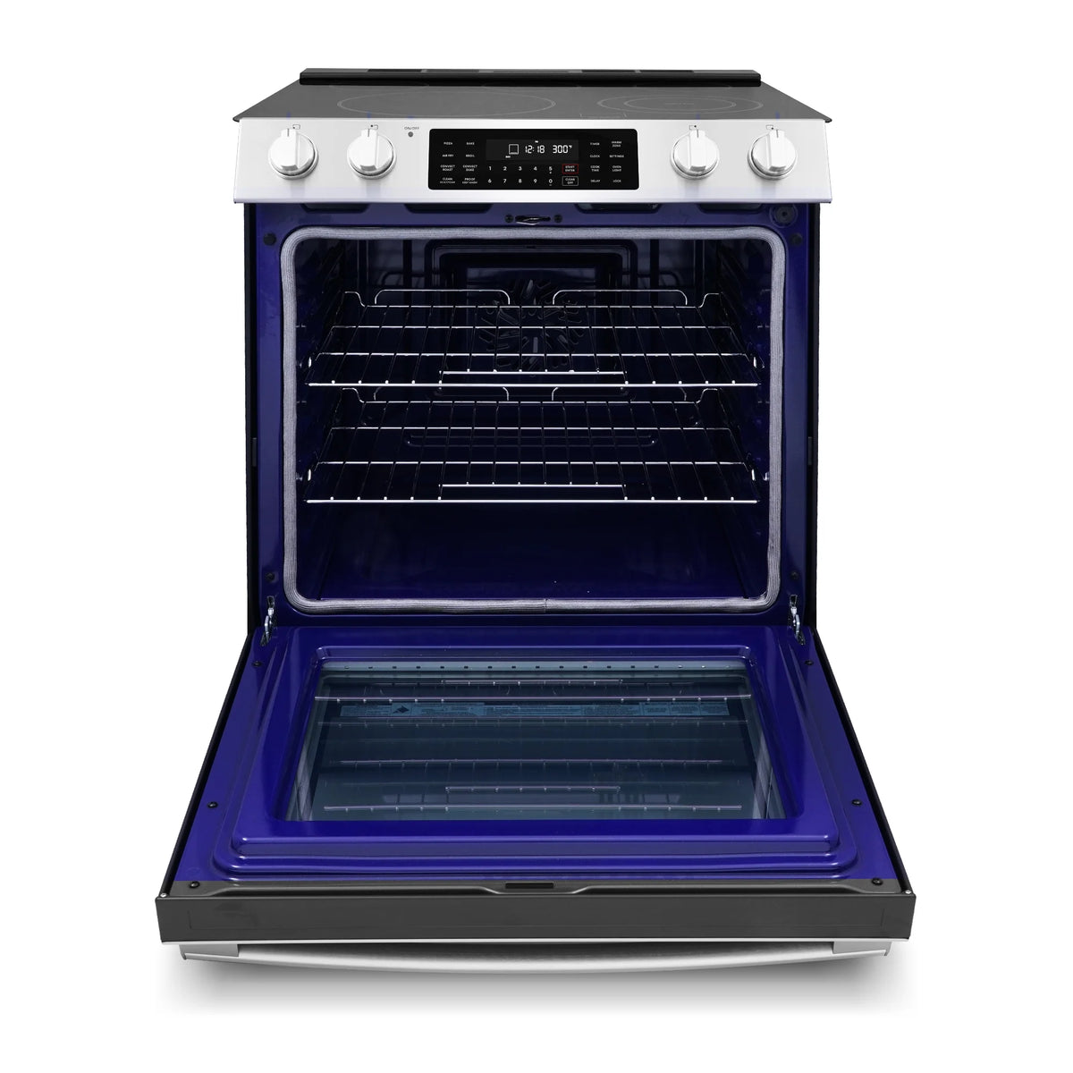 30 in. Electric Range with 5 Burner Glass Cooktop and Air Fry Oven X38810
