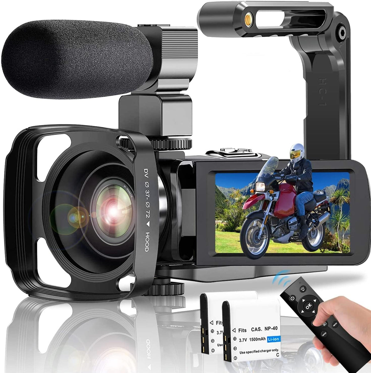 4K 60FPS 48MP Video Camera Camcorder with Microphone O4753