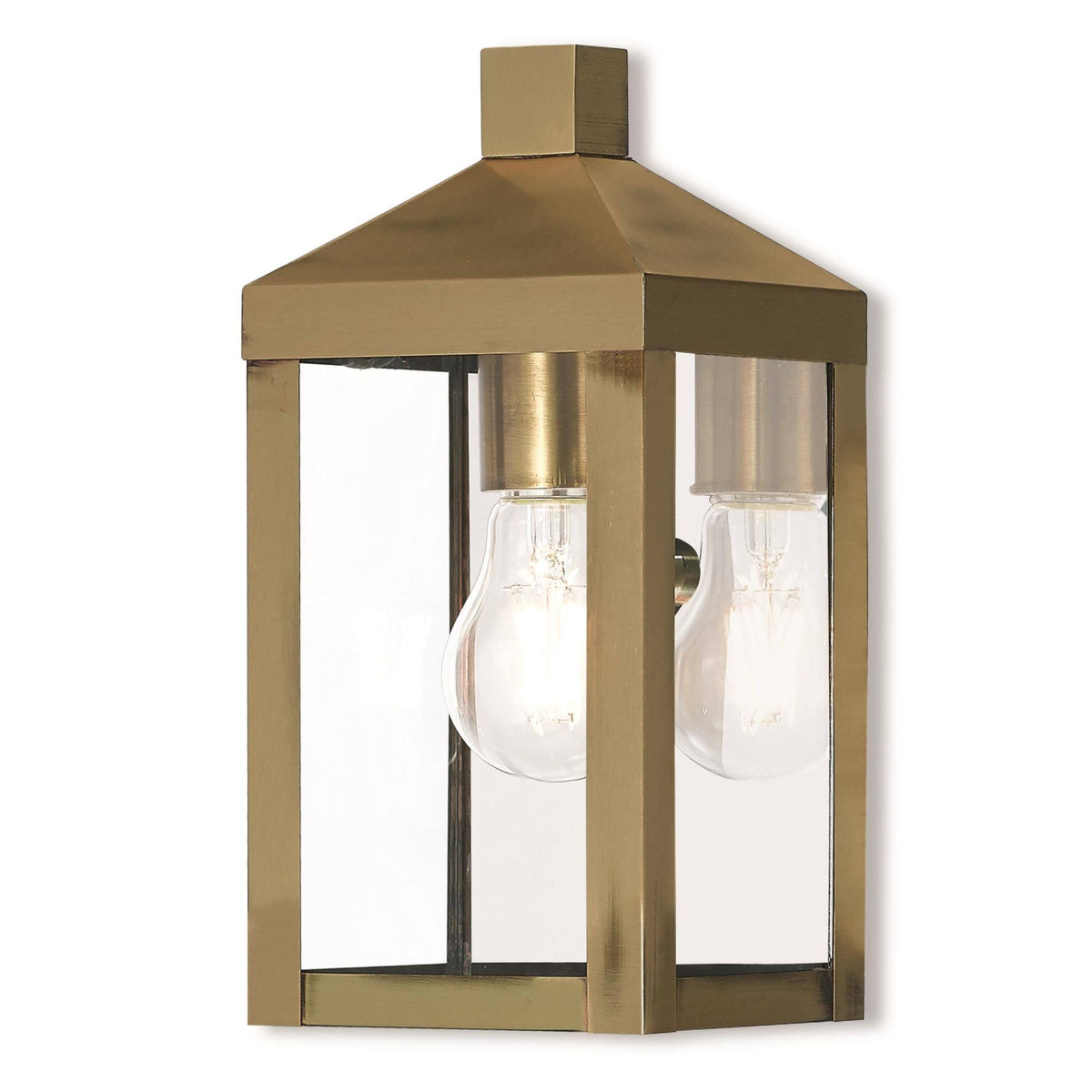 1-Light Antique Brass Outdoor Wall Lantern K296629