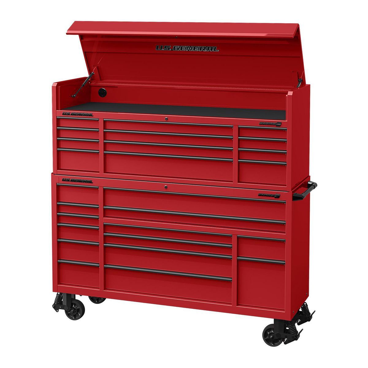 72 in. x 22 in. Triple Bank Top Chest, Red K78662