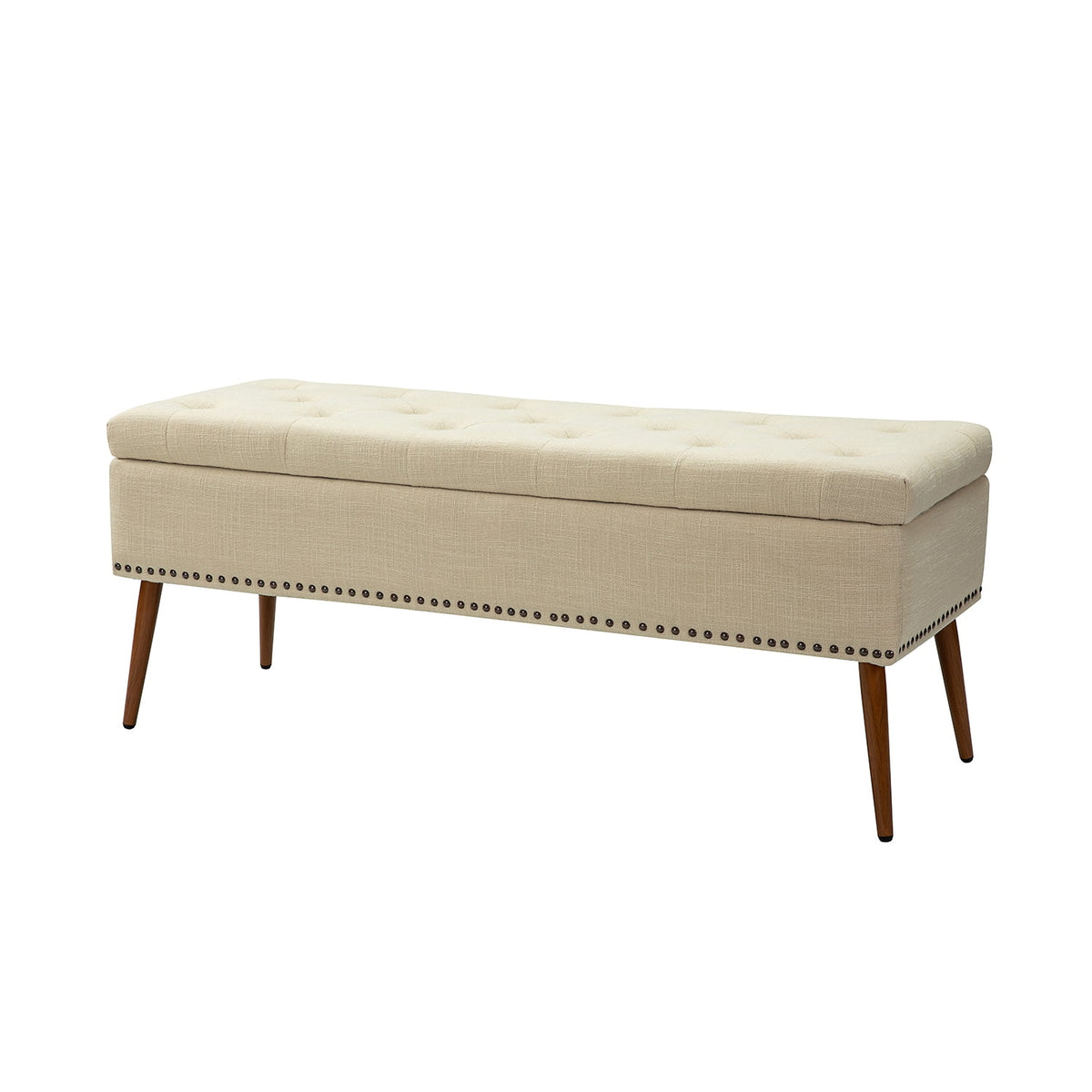 47" Upholstered Storage Bench Ottoman N131253