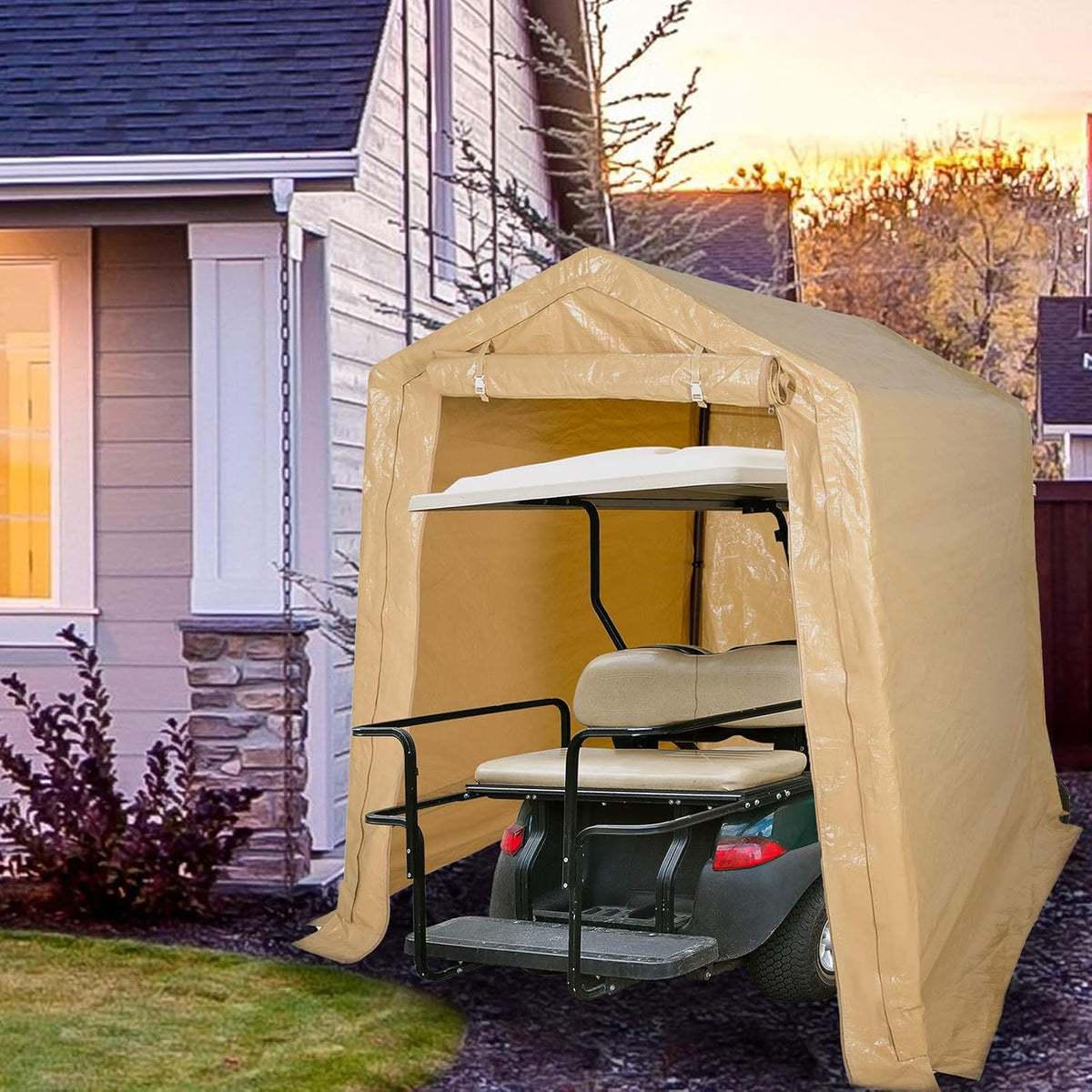 6x8 Ft Heavy Duty Portable Storage Shelter E611345