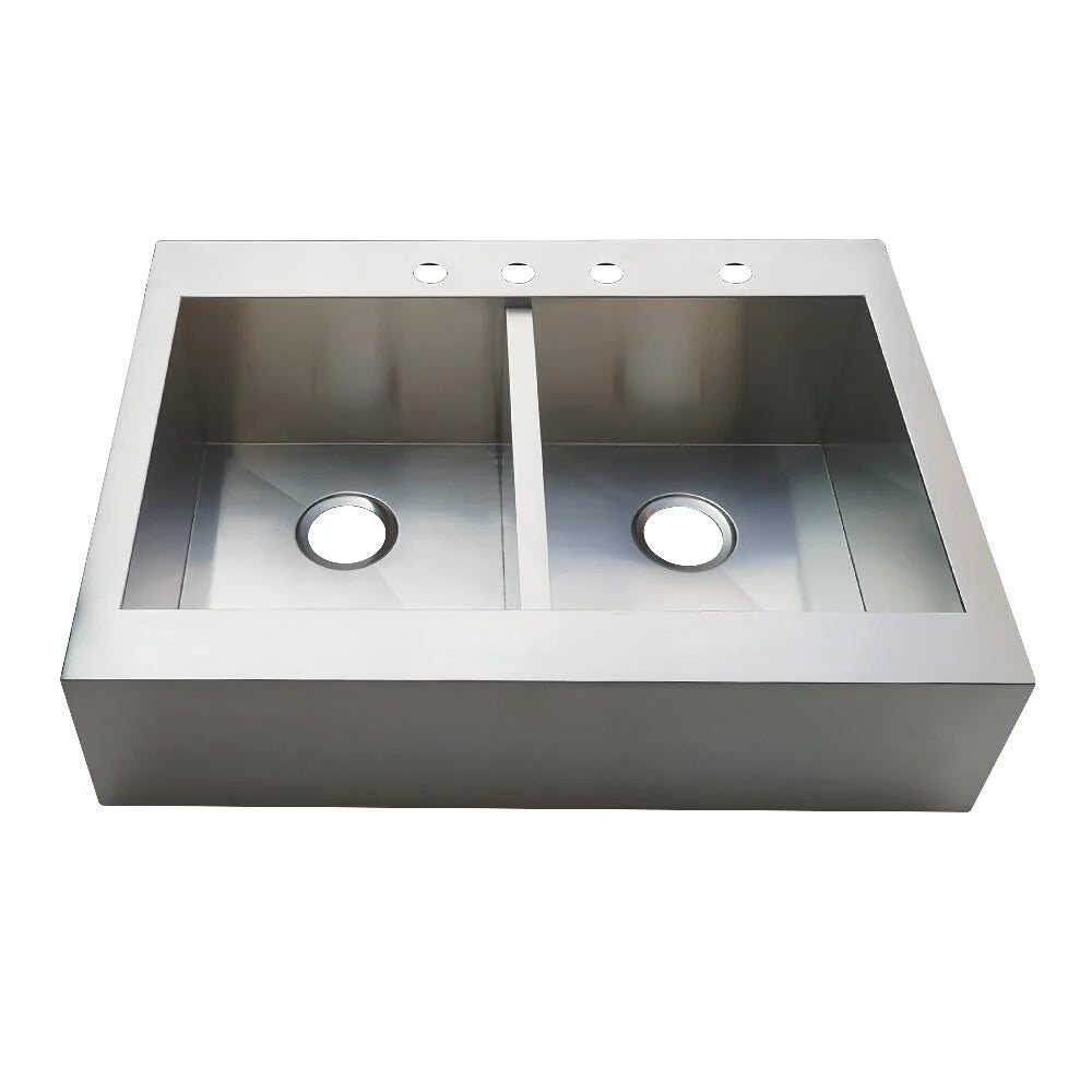 36 Inch Double Bowl Kitchen Sink L2421