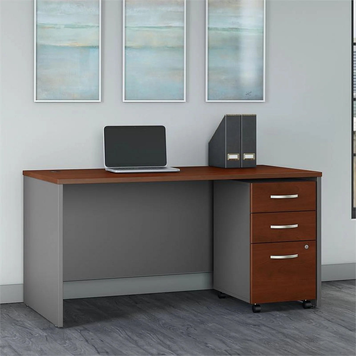 60W Office Desk with Drawers E4433
