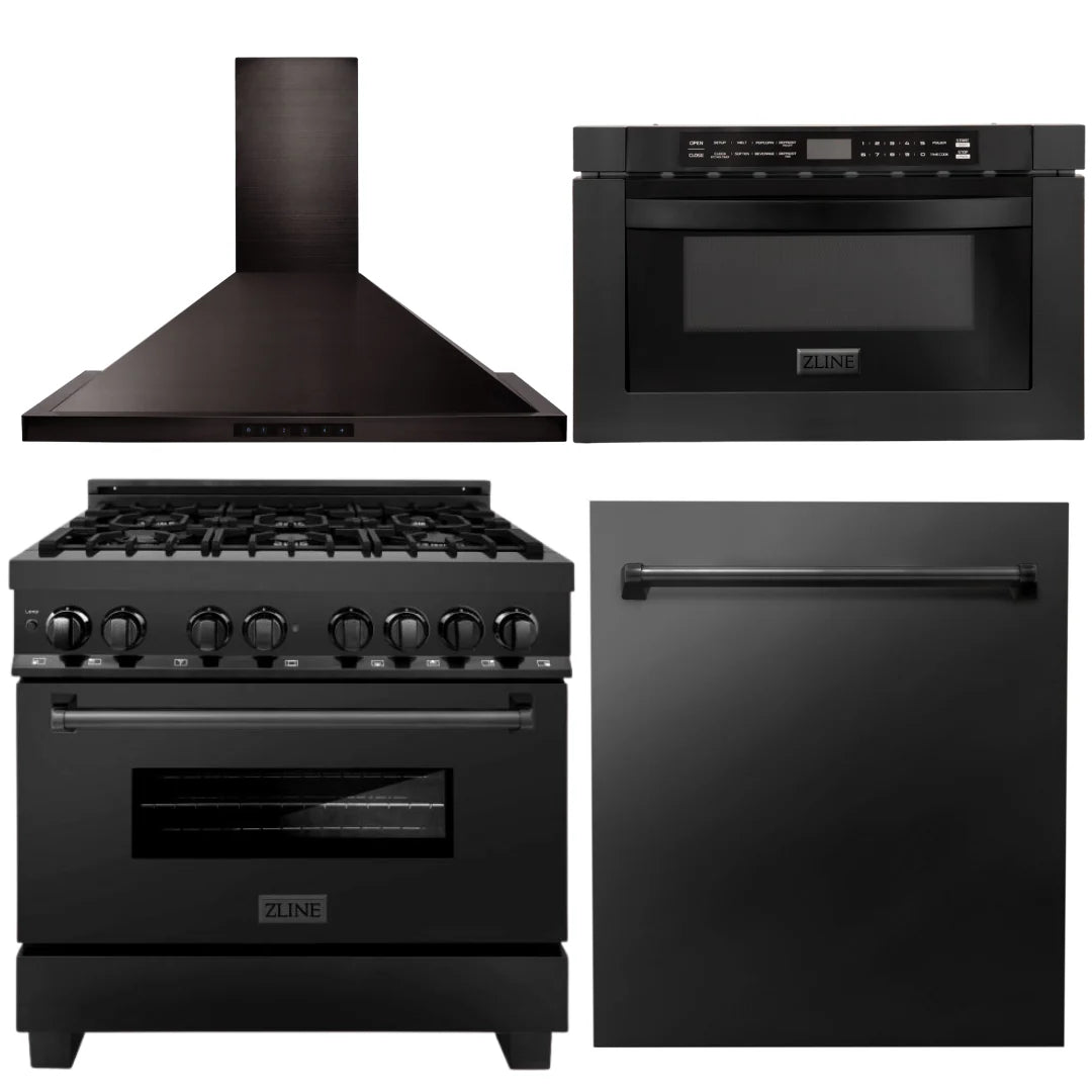 36 Range, Range Hood, Microwave, Dishwasher S739811