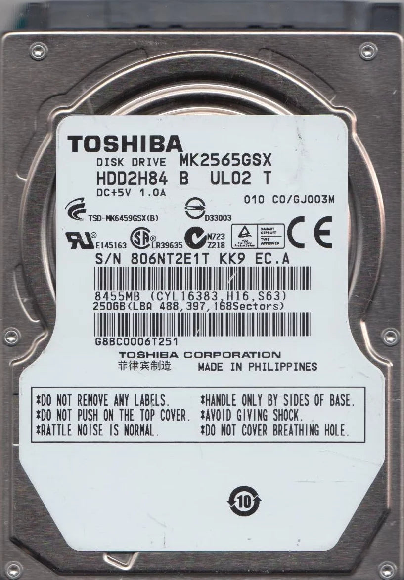 250GB SATA 2.5 Hard Drive K1199