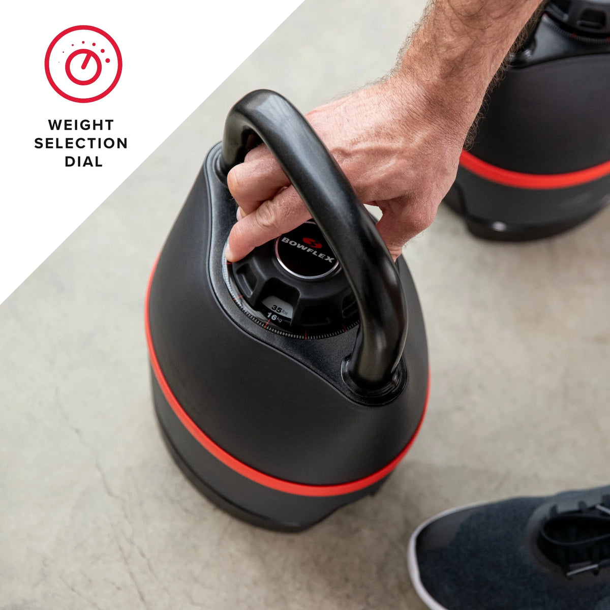 Adjustable Kettlebell, 6 Weight Settings from 8-40 lbs H6009