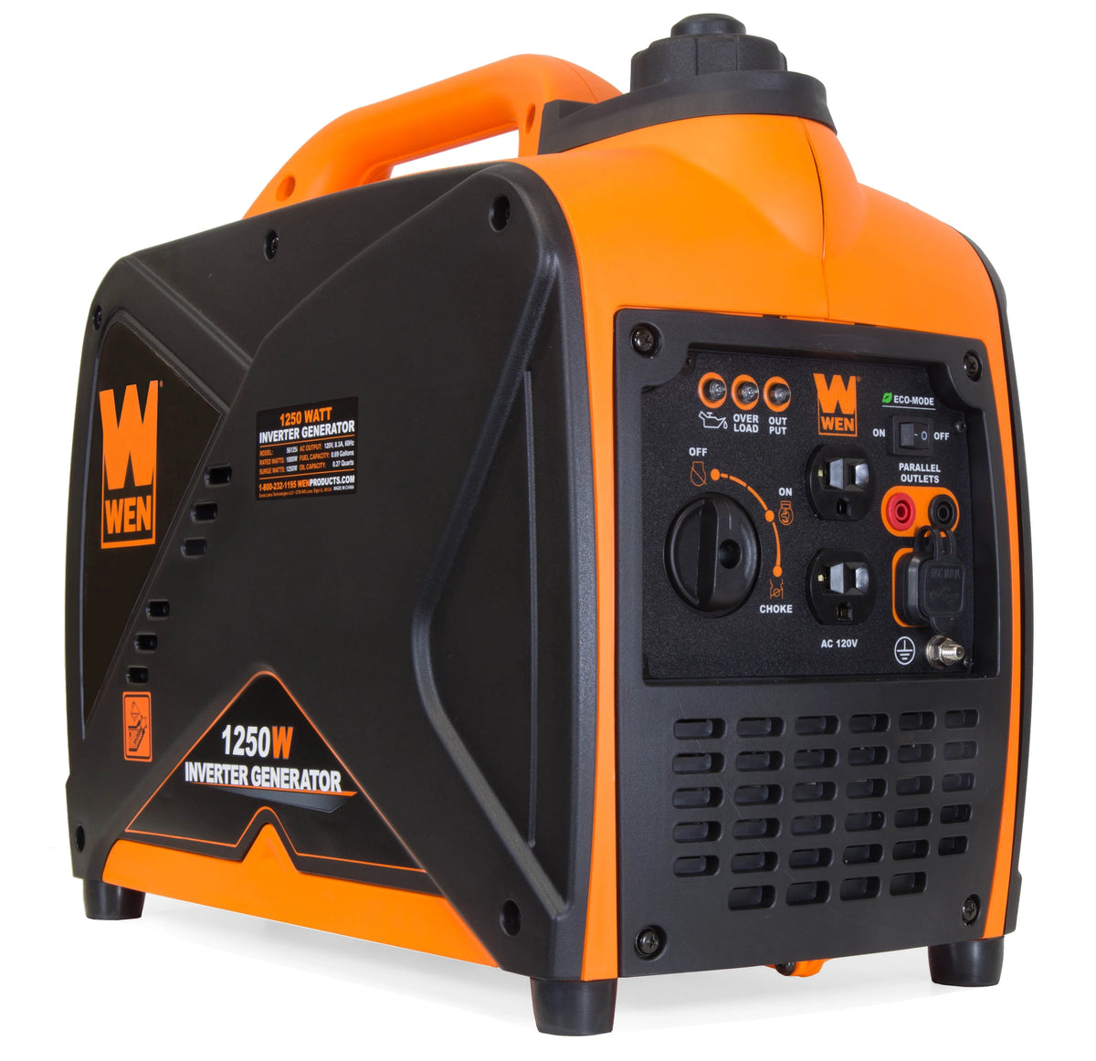 1250-Watt Gas-Powered Portable Inverter Generator S85830