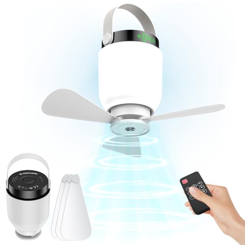 2 in 1 Rechargeable Camping Fan with LED Lantern H265