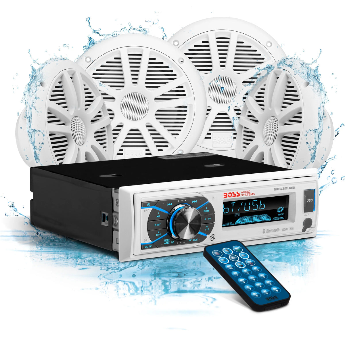 6.5 Inch Marine Speakers and AM/FM Receiver Q5582