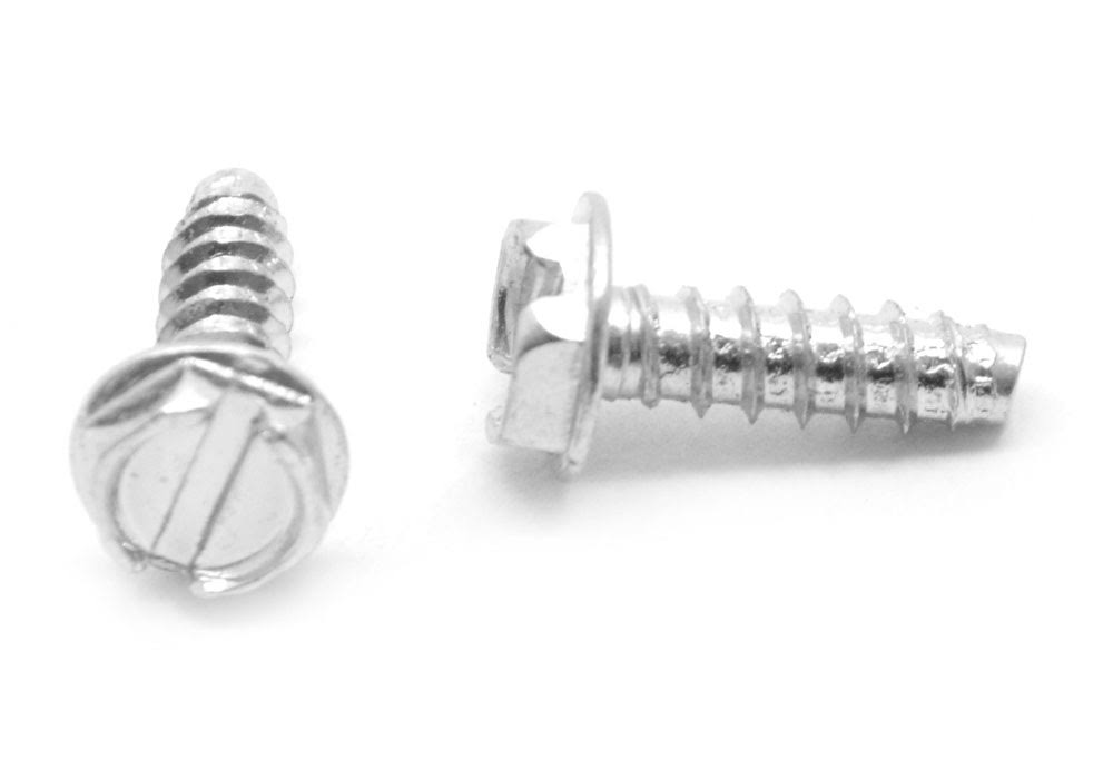 1/4-14 x 5/8 Sheet Metal Screw Hex Washer Head Zinc Plated P814581