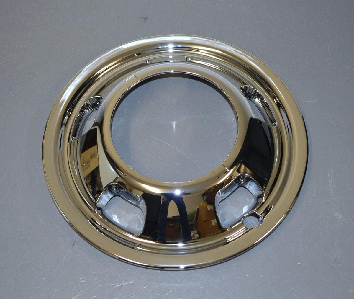 2 New Chrome 17 inch Front Wheel Skins Hubcaps Covers Pair N85558