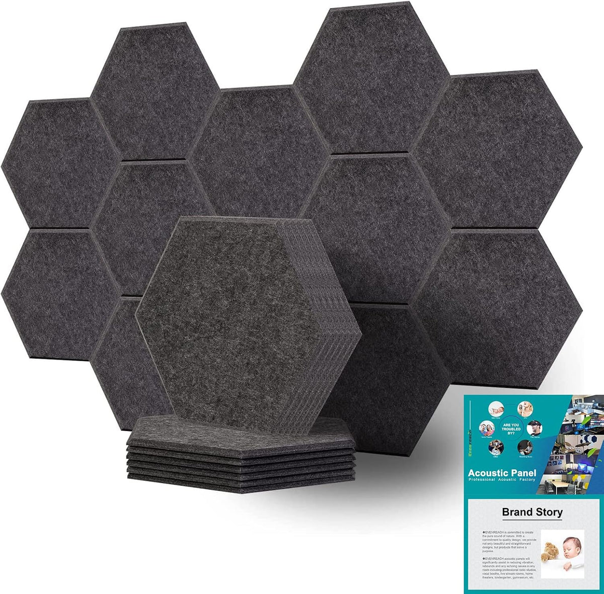 8 Pack Art Acoustic Panels 48X32Inches Sound Absorbing B715582