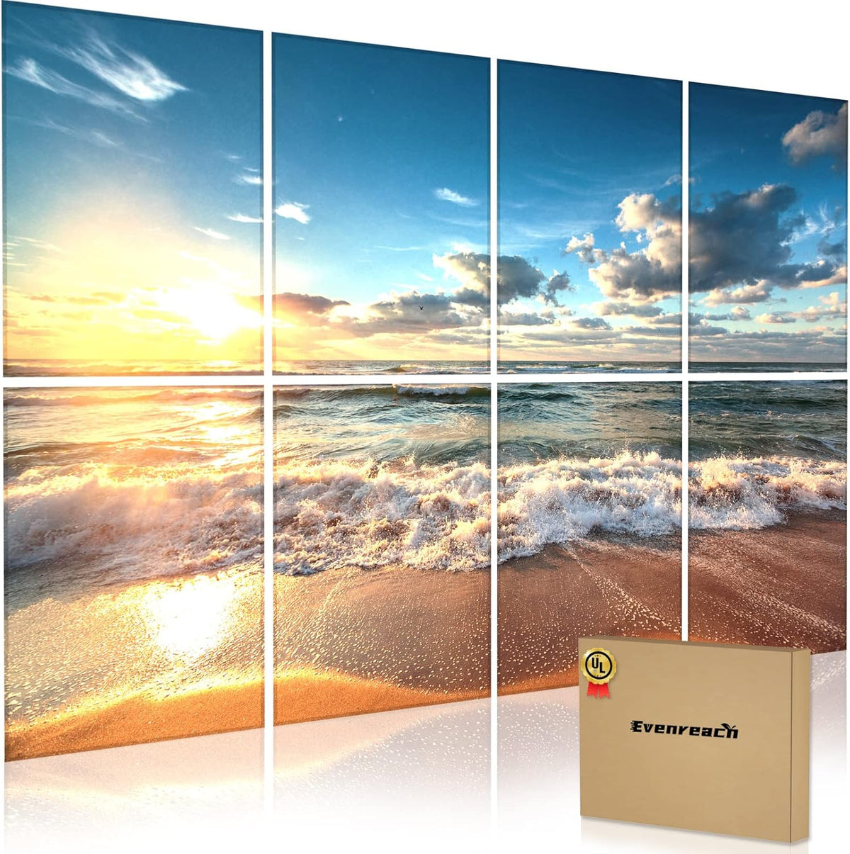 8 Pack Art Acoustic Panels 48X32Inches Sound Absorbing B715582