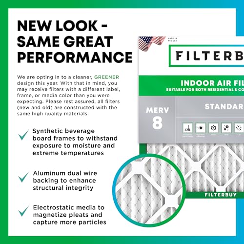 16x25x1 MERV 8 Pleated HVAC Air Filter 4-Pack P8121