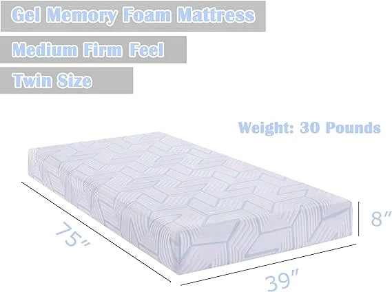 8-Inch Medium-Firm Memory Foam Queen Mattress U9835