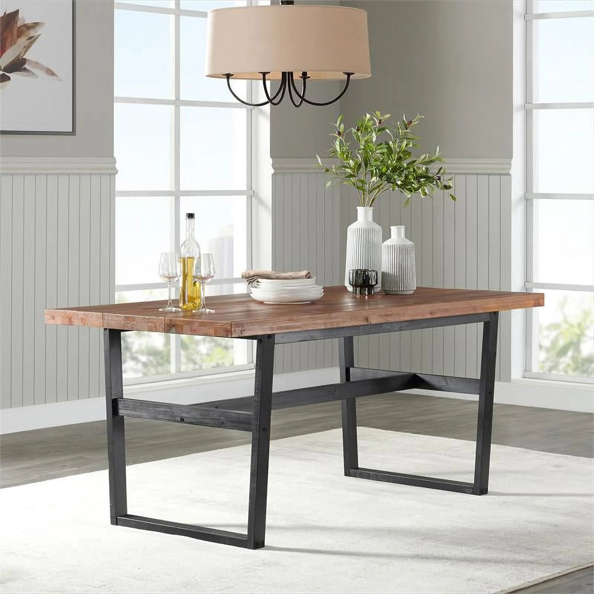 72" Dining Table with Solid Cedar Top in Chestnut Y975048