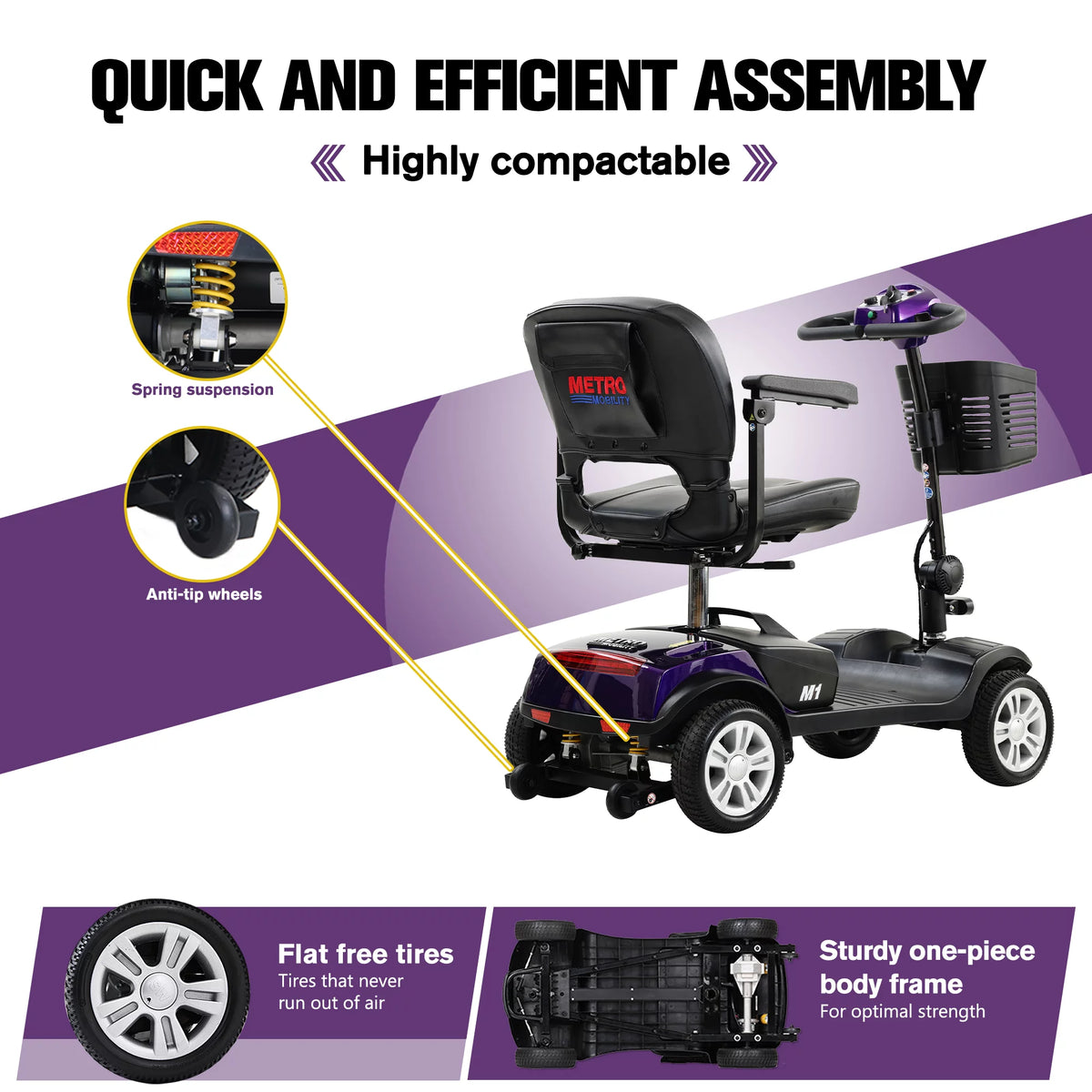 4-Wheel Electric Mobility Scooter with Head Light C5098
