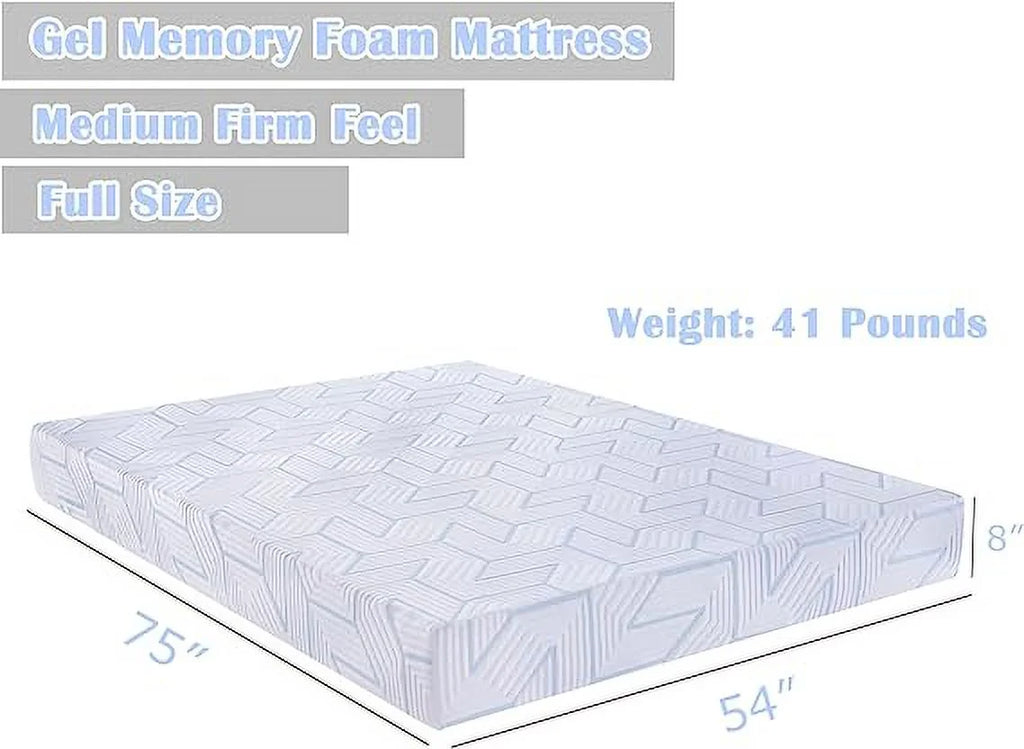 8-Inch Medium-Firm Memory Foam Queen Mattress U9835