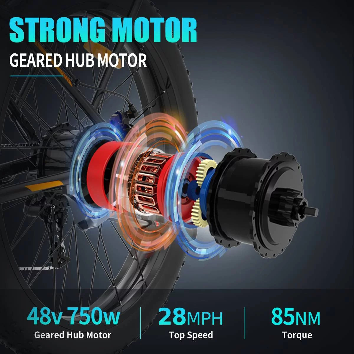 750W 48V 13AH Fat Tire Electric Mountain Bike I33270