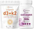 Vitamin D3 5,000iu + K2 100mcg Softgels & Multi Collagen Complex 240 Capsules 2 Pack Z9818