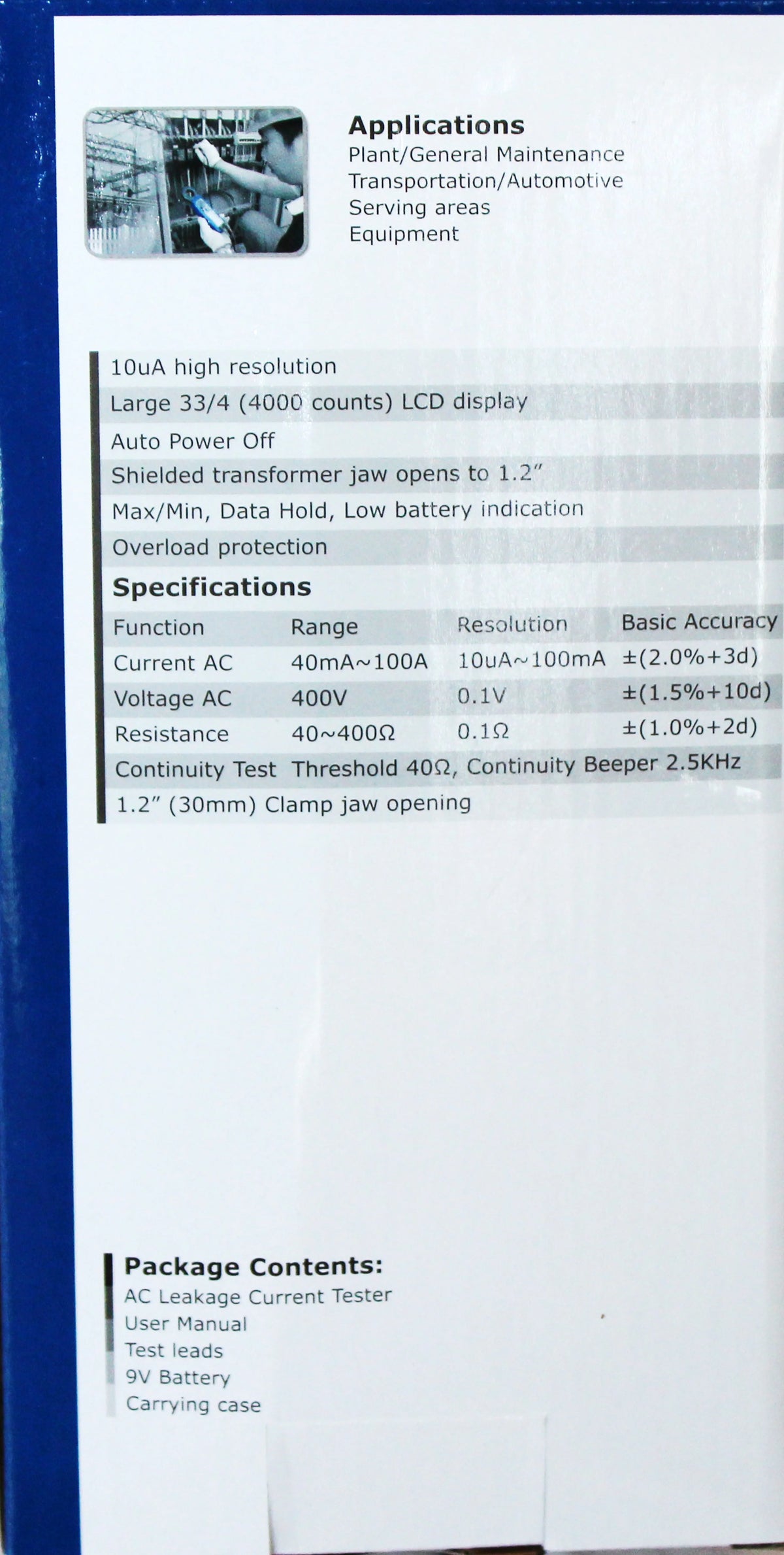 AC Leakage Current Tester Voltage Meter U509079