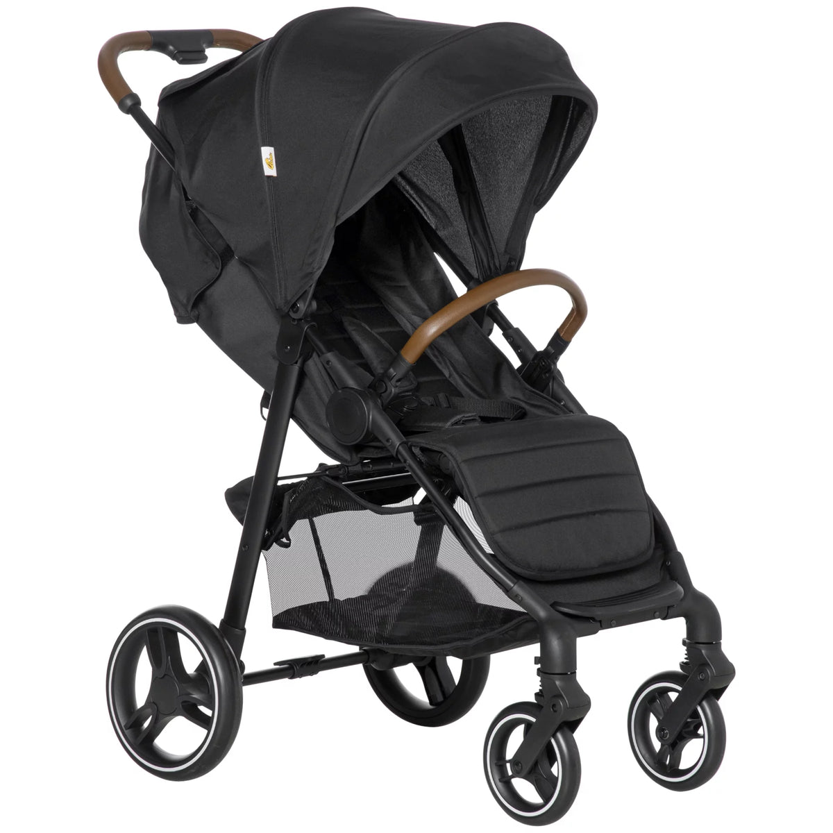 1-Click-Foldable Lightweight Black Stroller R848