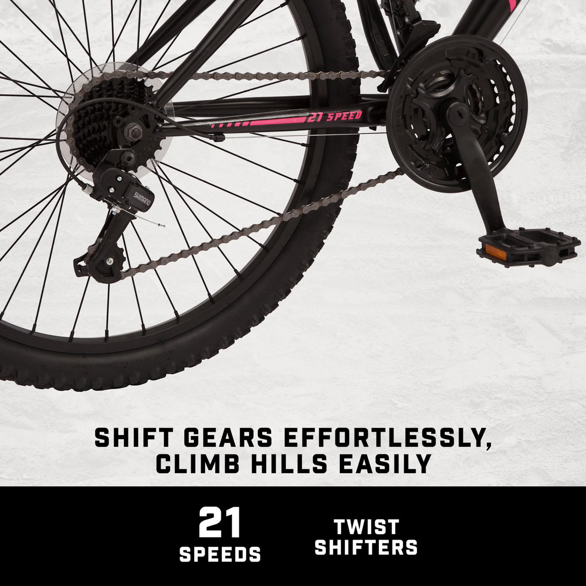 24-in. Black 21 Speeds Mountain Bike C67403