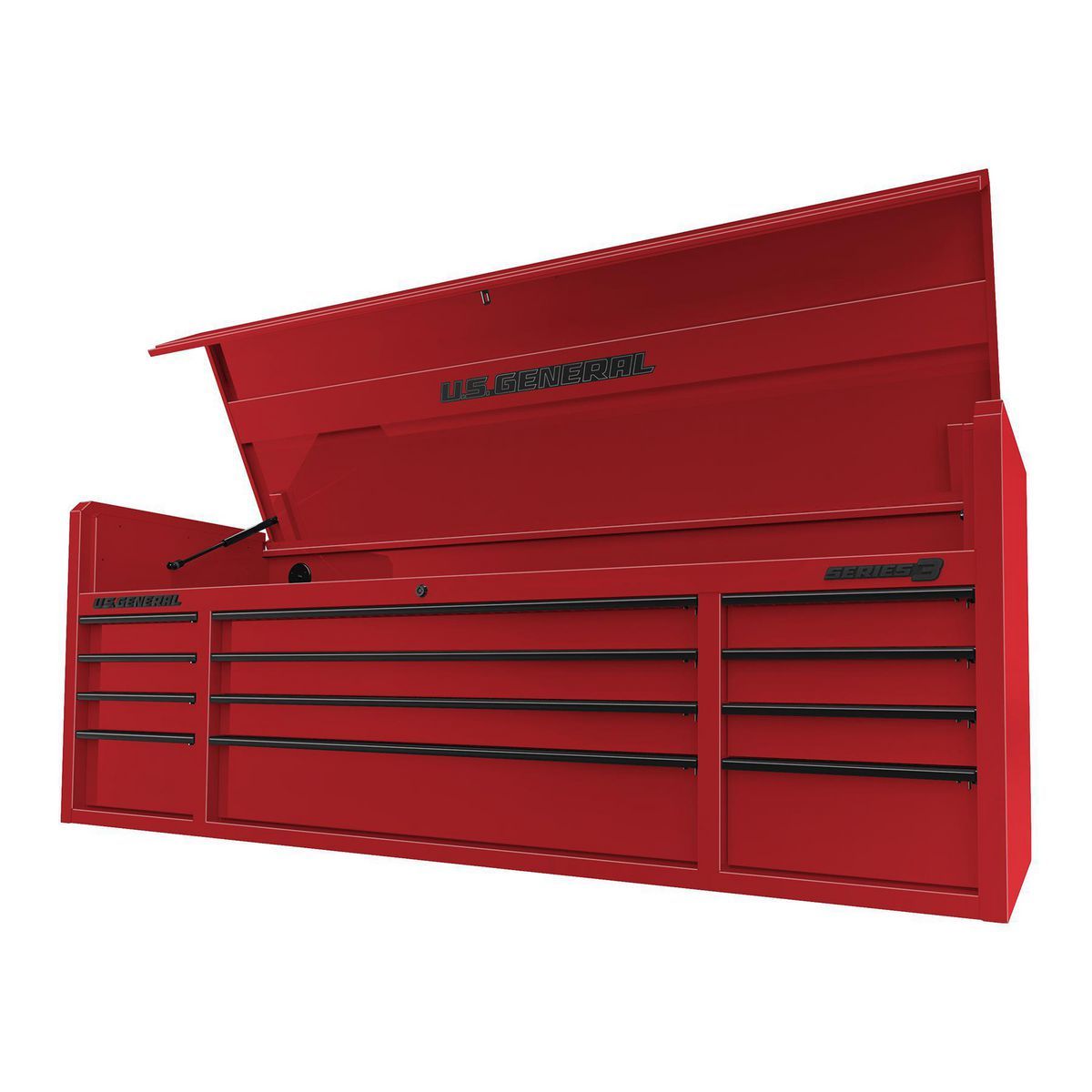 72 in. x 22 in. Triple Bank Top Chest, Red K78662