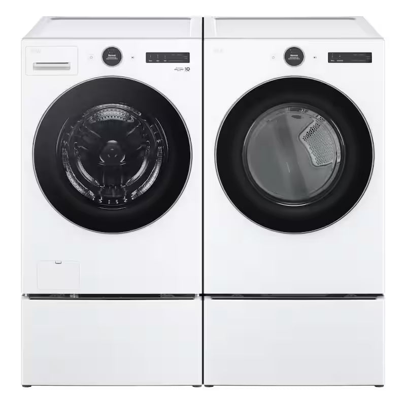 27 in. White Laundry Pedestal with Storage Drawer A304077
