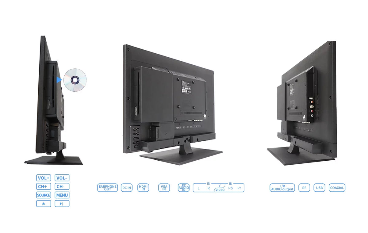 22 inch 12 Volt TV with DVD Player 1080P FHD I181852
