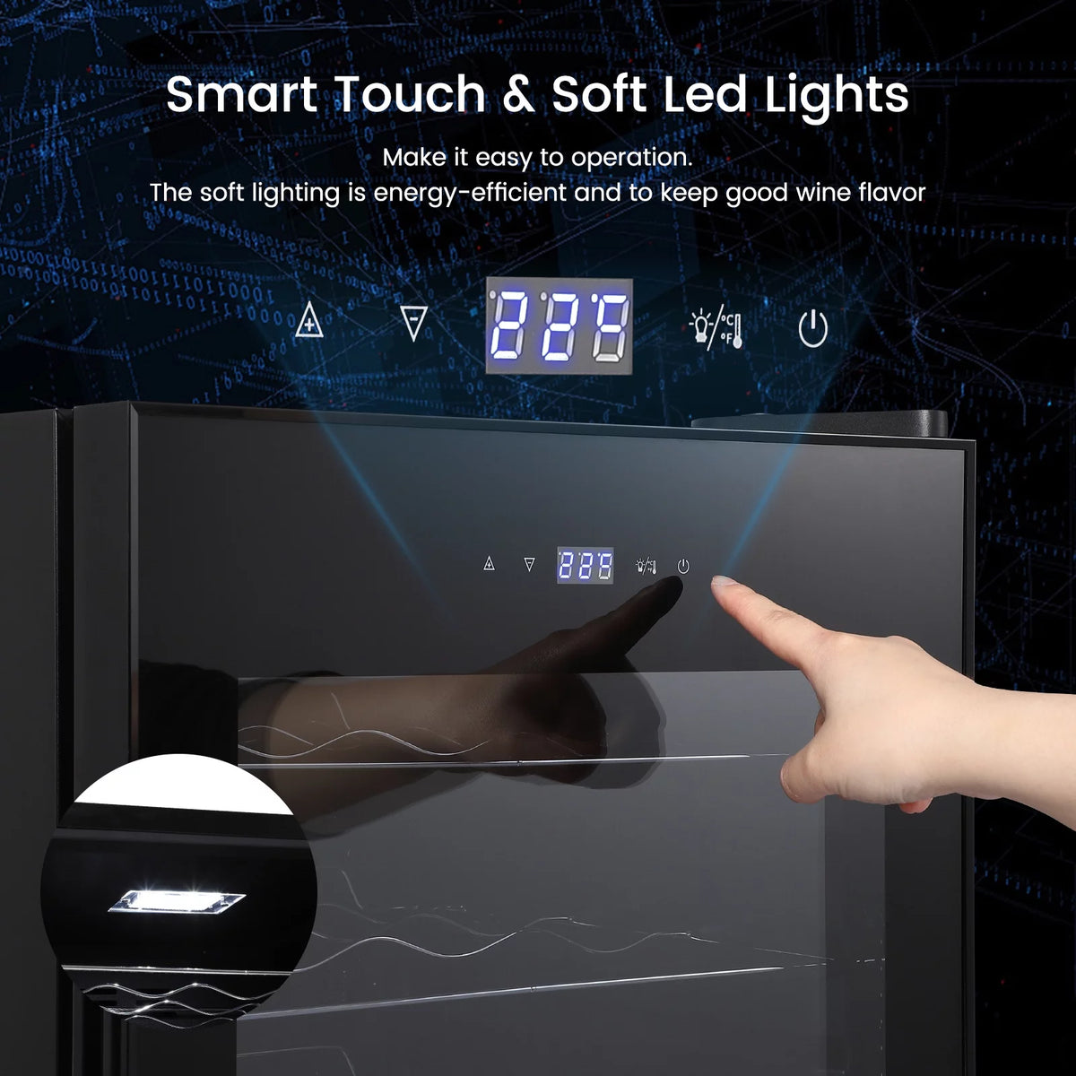 24-Bottle Wine Cooler Refrigerator with Glass Door K8999