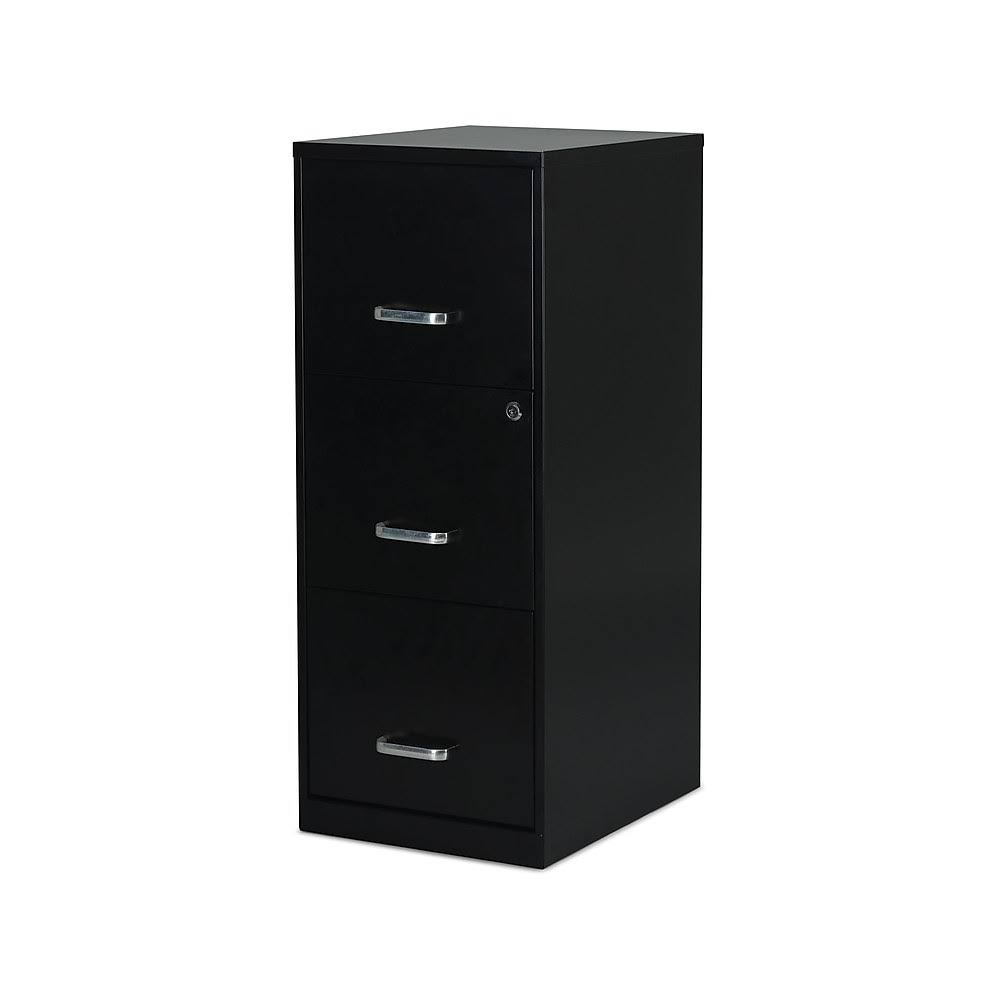 3 Drawer Vertical File Cabinet, Black, Letter V950570