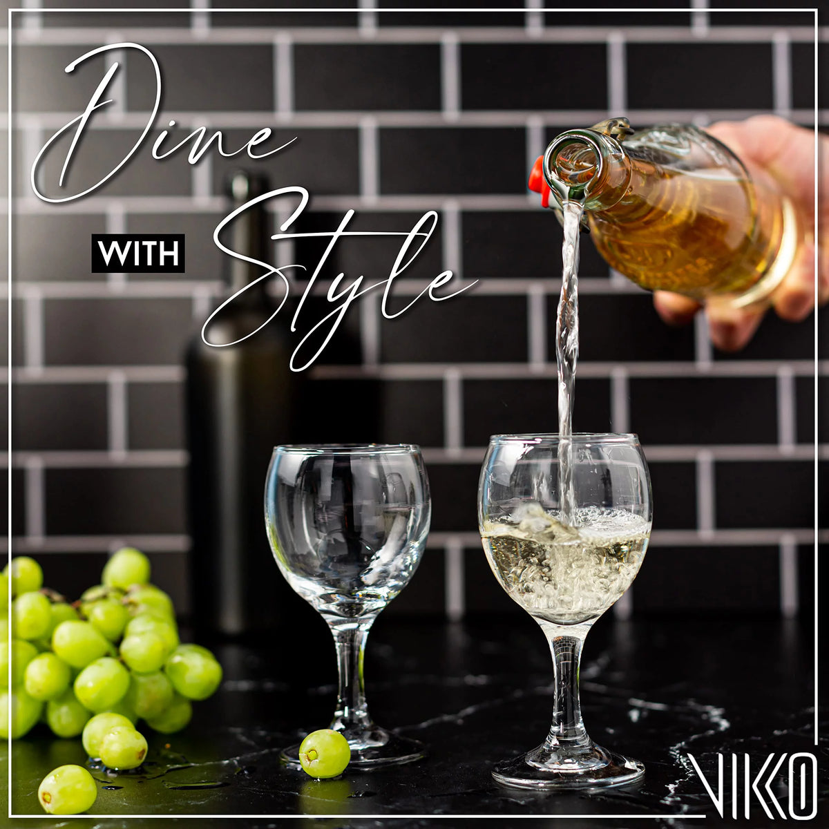 5.5 oz Stemmed Wine Glasses Set of 6 Q44021