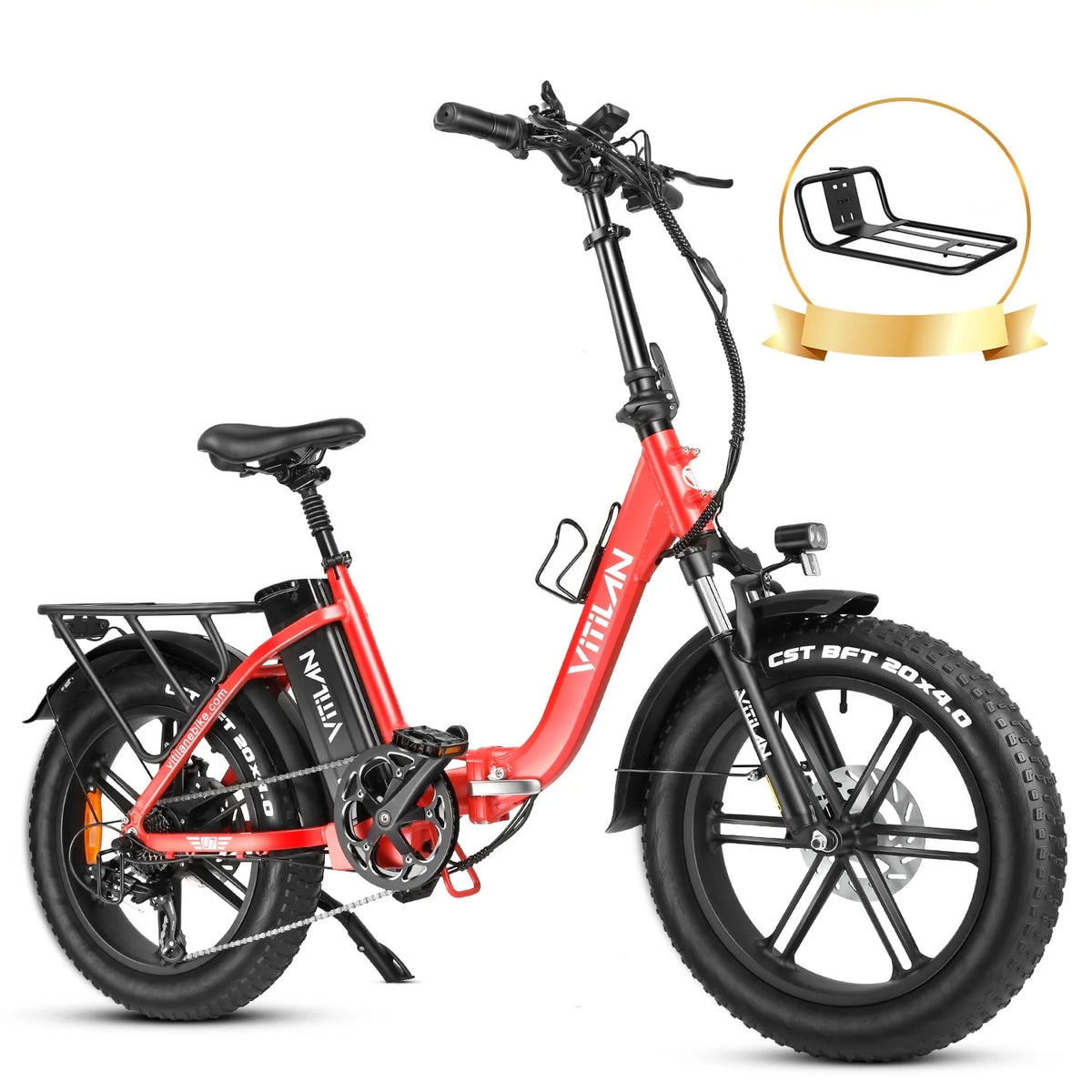 750W 20" Fat Tire Folding Step-Thru Electric Bike L3890