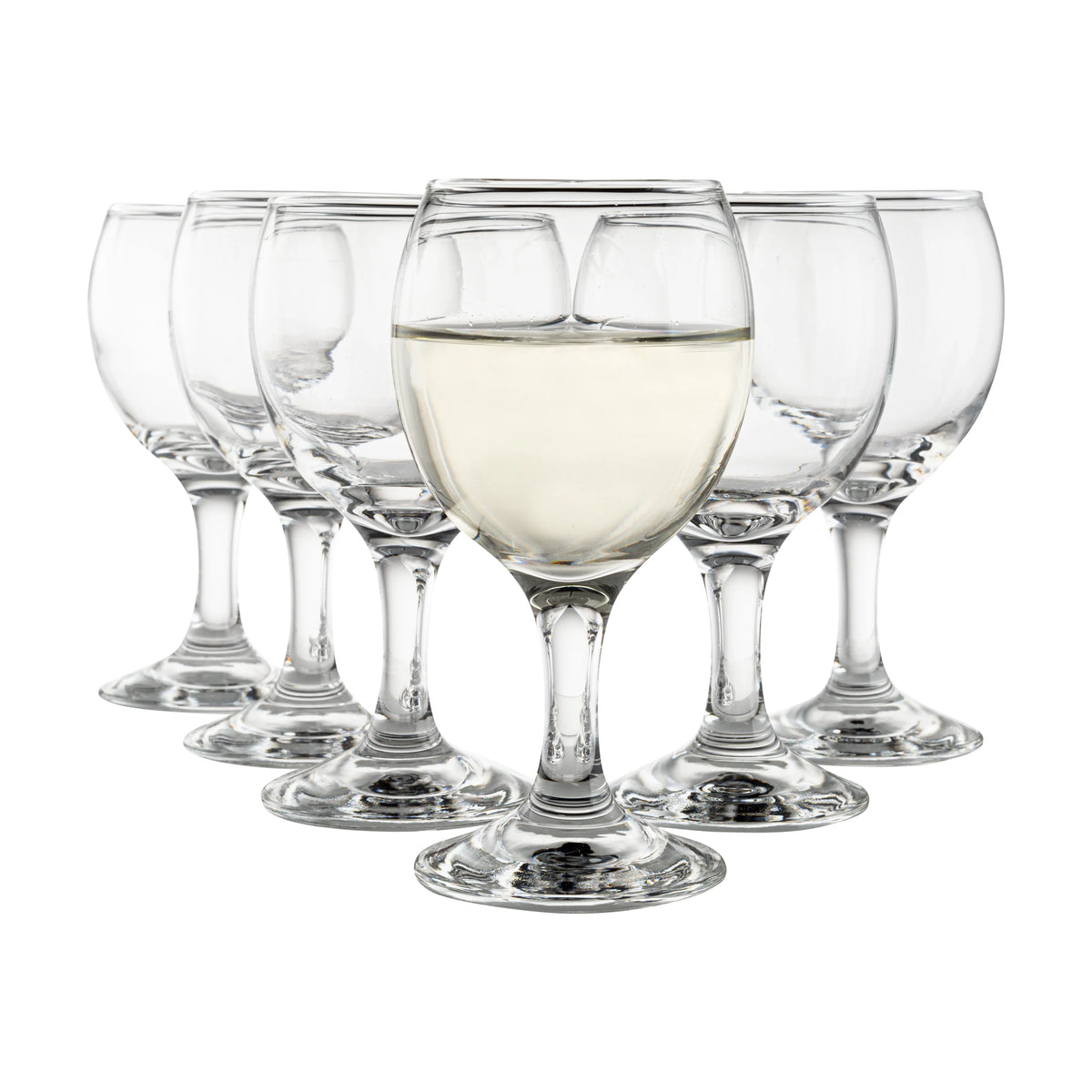 5.5 oz Stemmed Wine Glasses Set of 6 Q44021