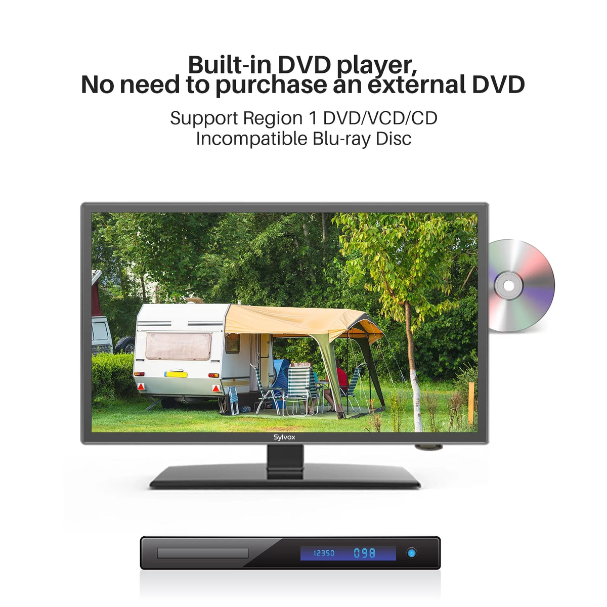 22 inch 12 Volt TV with DVD Player 1080P FHD I181852
