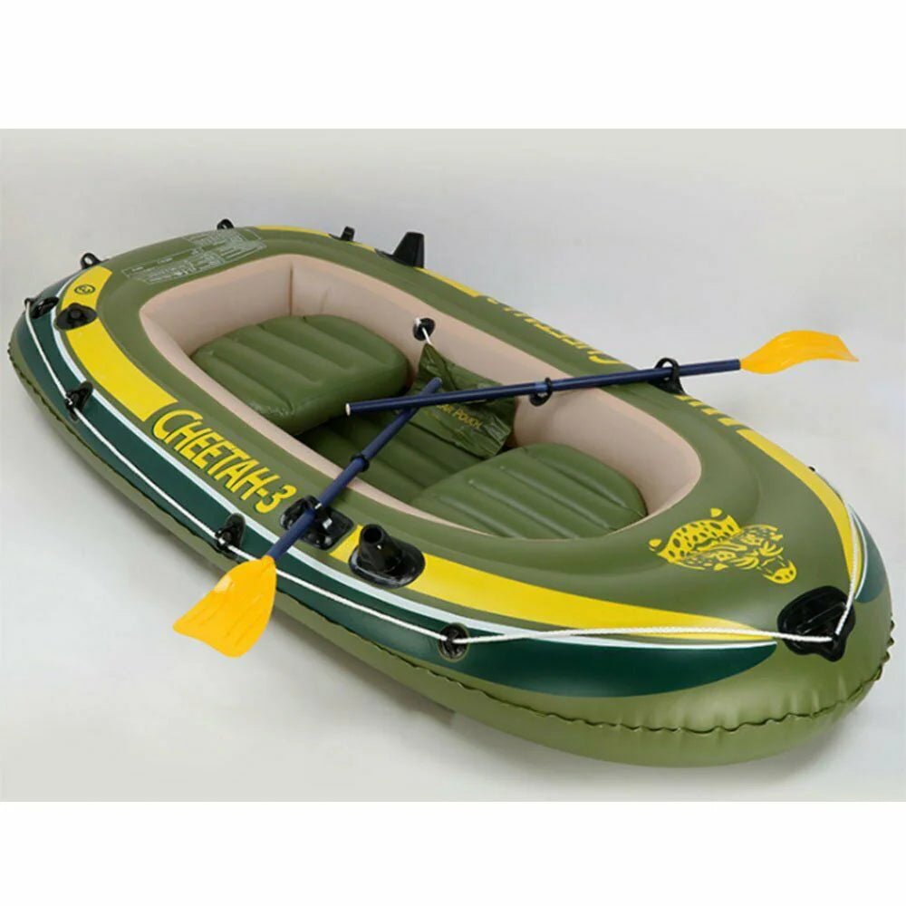 3 Person Inflatable Boat Set with Oars & Air Pump J73257