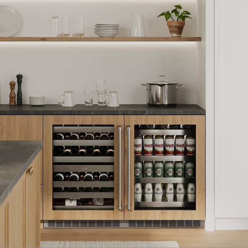 24 in. Single Zone 151-Can Panel Ready Beverage Fridge with Glass Door N735402