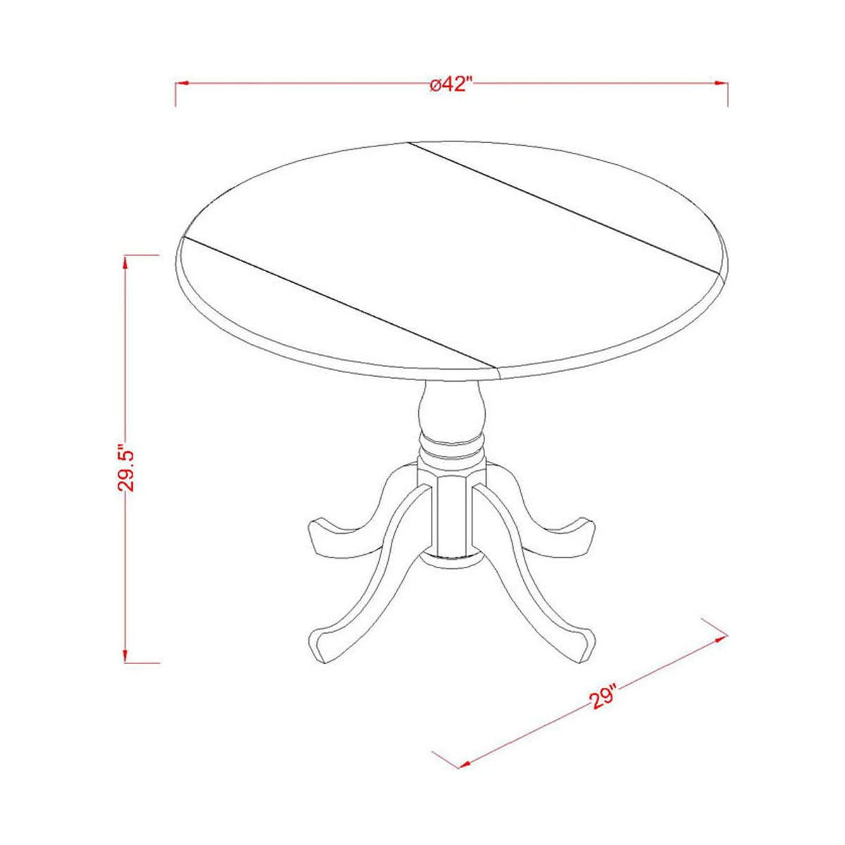 3-piece Wood Dining Set M929336