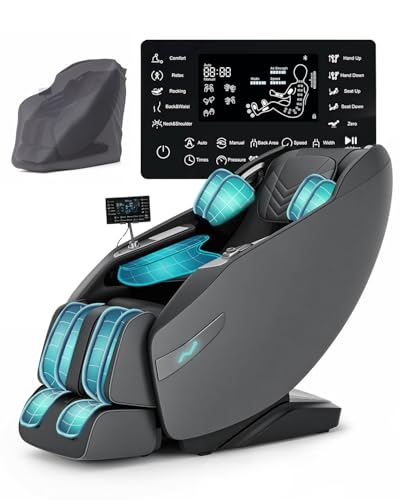 3D Full Body Massage Chair Zero Gravity Heat Grey B4577