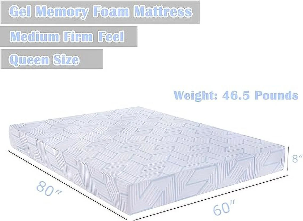 8-Inch Medium-Firm Memory Foam Queen Mattress U9835