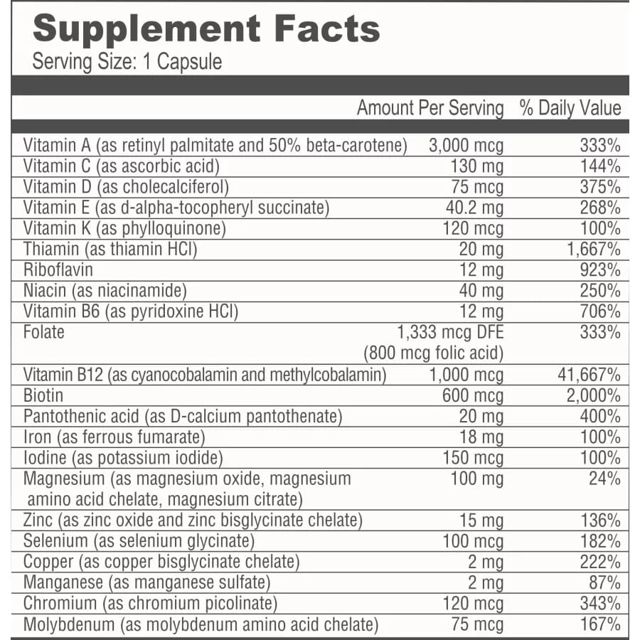 6-Month Supply Bariatric Multivitamin Capsules and Calcium Citrate Soft Chews I136634
