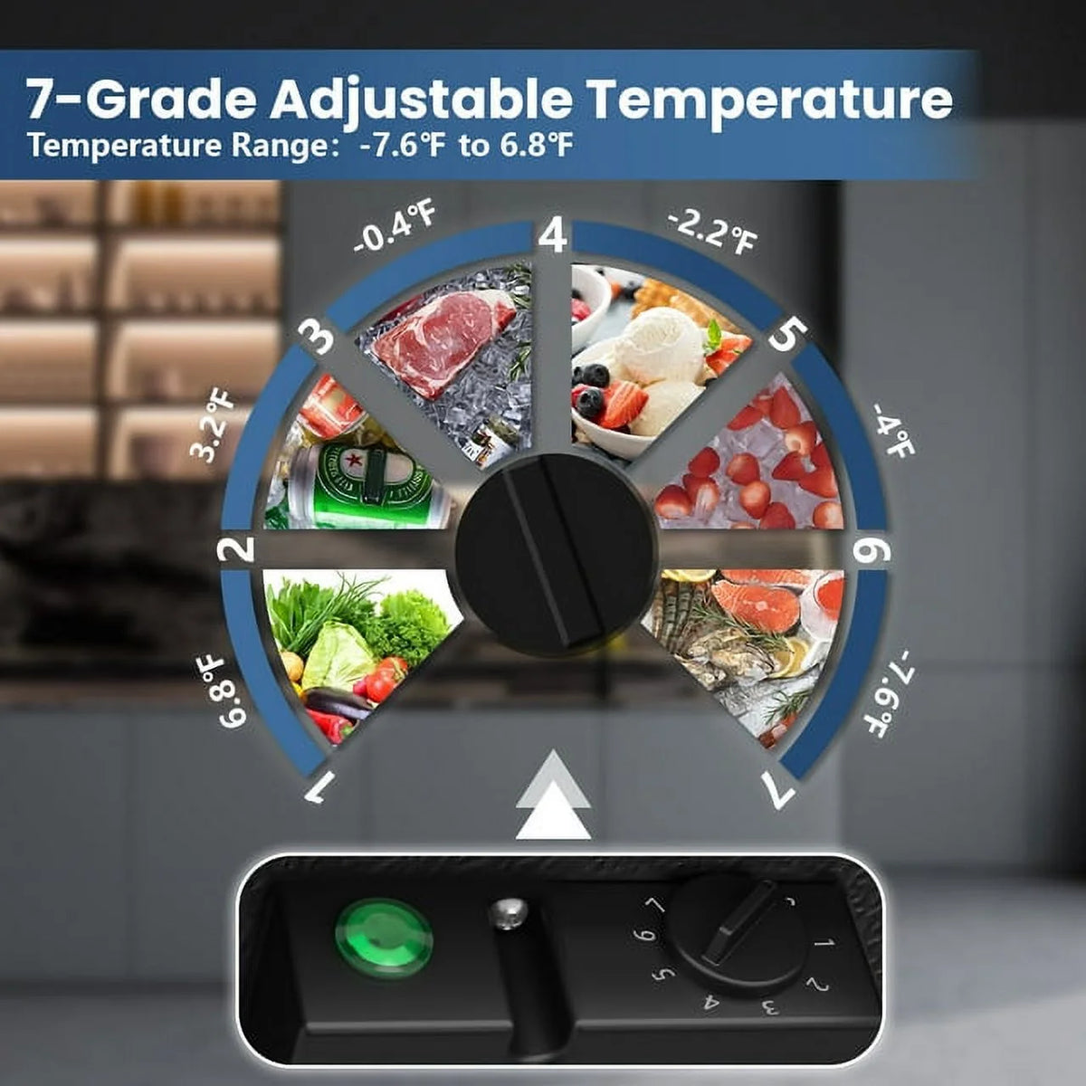 1.8 Cu.ft Black Compact Freezer R4497