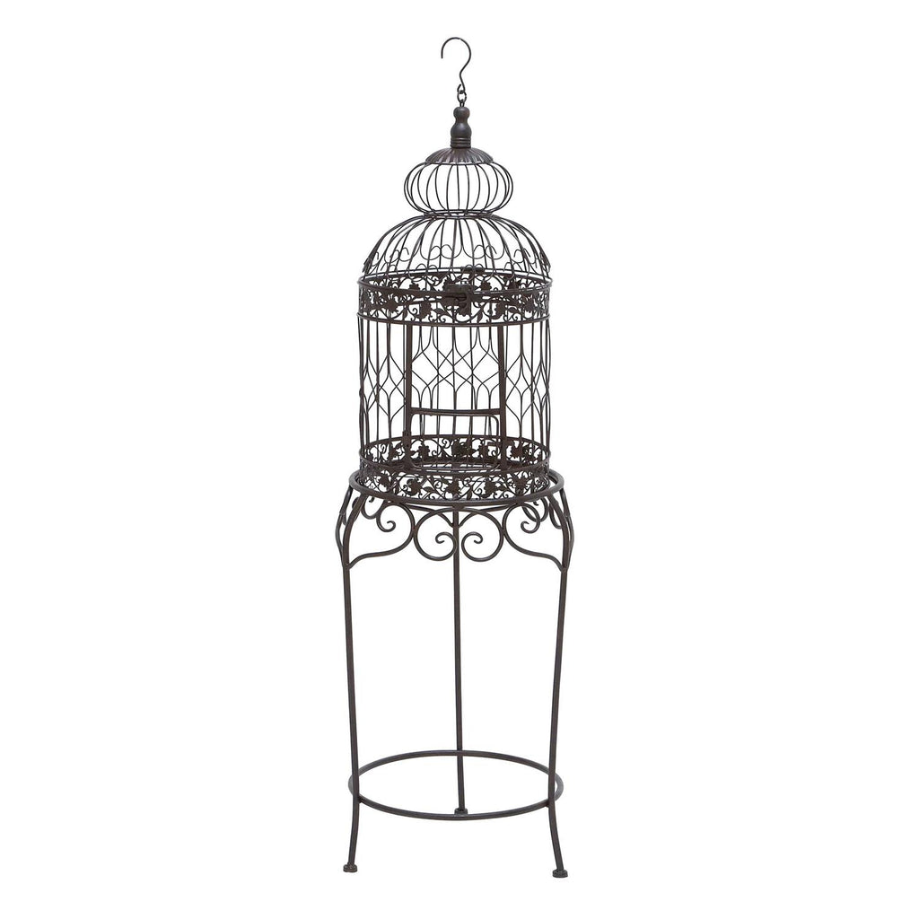 Black Metal Birdcage with Stand K95904