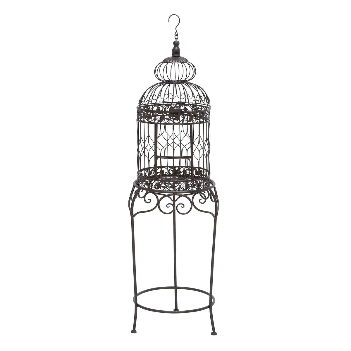 Black Metal Birdcage with Stand K95904