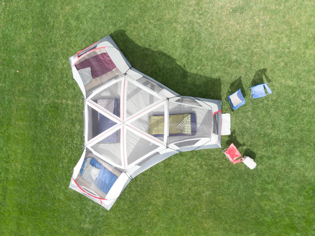 20-Person 4-Room Cabin Tent with 3 Separate Entrances G630