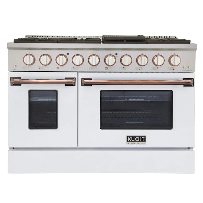 48 In. 6.7 cu ft. Natural Gas Range with White Door D797706