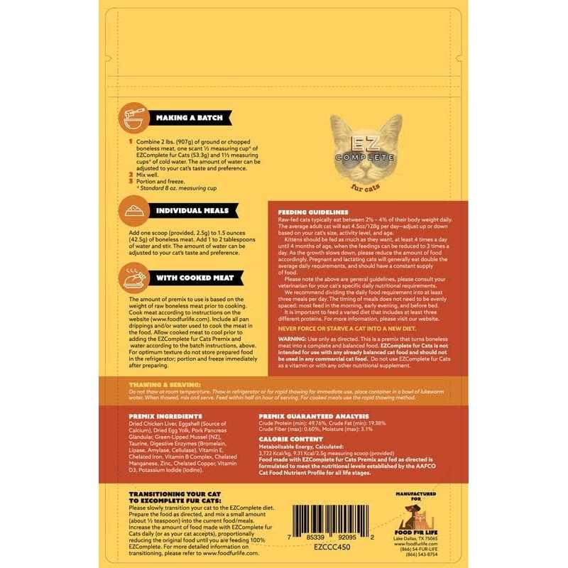All Natural Homemade Cat Food Premix X316865